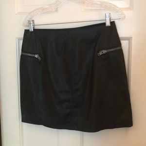 Black Two Zip Suede Mini by BCBG